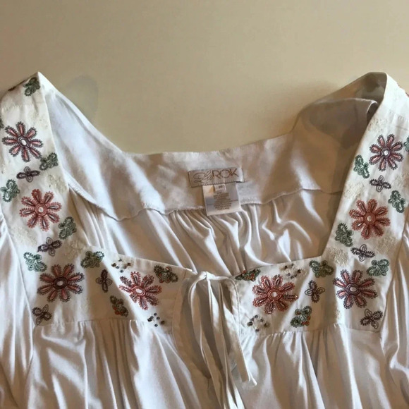 La Rok white blouse size M - Picture 3 of 8